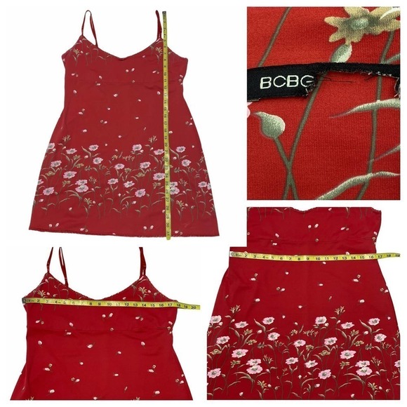 BCBGENERATION Red Floral Mini Sleeveless Dress - Picture 12 of 13